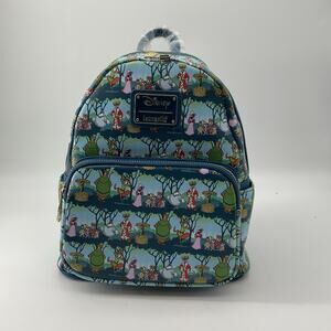 Loungefly Robin Hood Sherwood Mini Backpack all over print Blue Green